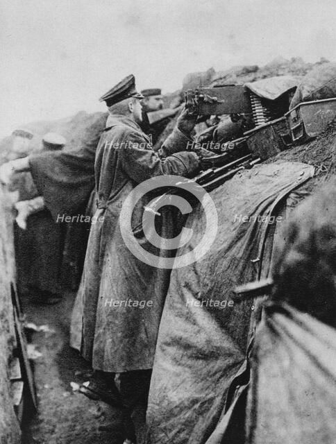 German soldiers in a trench, World War I, 1915. Artist: Unknown