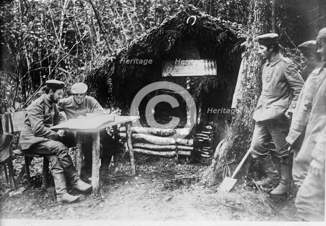 German soldiers in the Aisne District, 26 Dec 1914. Creator: Bain News Service.