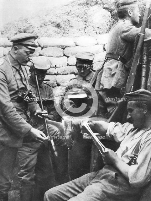 German soldiers, World War I, 1914-1918. Artist: Unknown