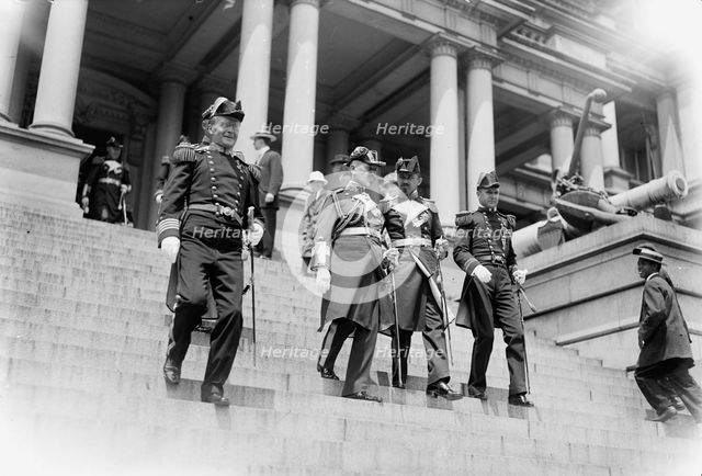 German Squadron Visit To U.S. German officers At Navy Dept., June 5. 1912. Creator: Harris & Ewing.