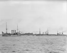 German Squadron Visit To U.S. - German Squadron In Hampton Rd., June 3, 1912. Creator: Harris & Ewing