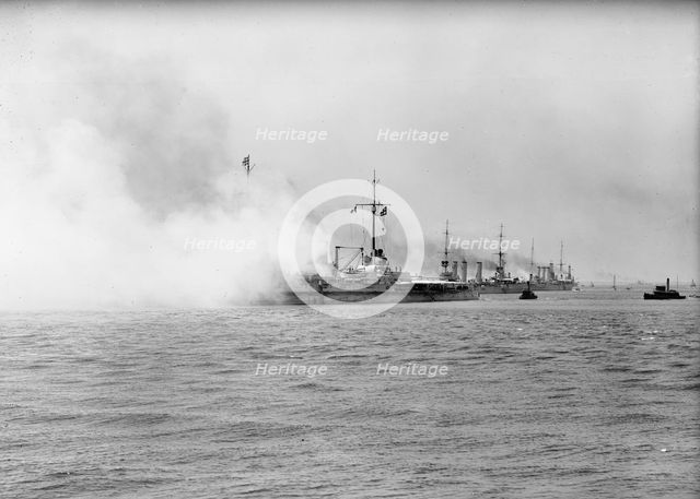 German Squadron Visit To U.S. - German Squadron In Hampton Rd., June 3, 1912. Creator: Harris & Ewing.