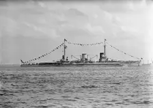 German Squadron Visit To U.S. Moltke, German Battleship - In Hampton Roads, 1912. Creator: Harris & Ewing