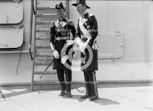 German Squadron Visit To U.S. - Prince Henry And Prince Christian, Who Accompanied Squadron, 1912. Creator: Harris & Ewing.