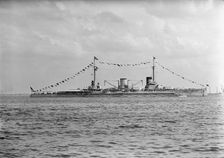 German Squadron Visit To U.S. Moltke, German Battleship - In Hampton Roads, 1912. Creator: Harris & Ewing