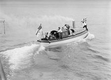 German Squadron Visit To U.S. Adm. - Peschwitz Leaving Mayflower 1912. Creator: Harris & Ewing
