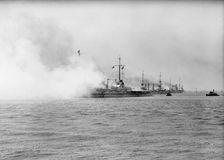German Squadron Visit To U.S. - German Squadron In Hampton Rd., June 3, 1912. Creator: Harris & Ewing