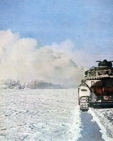 German tank fighting in the snow, Russia, January 1943