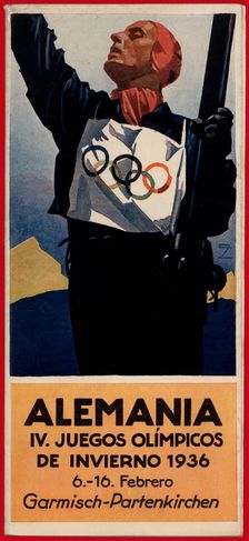 German tourist brochure. 4th Olympic Winter Games, Garmisch-Partenkirchen, 1936