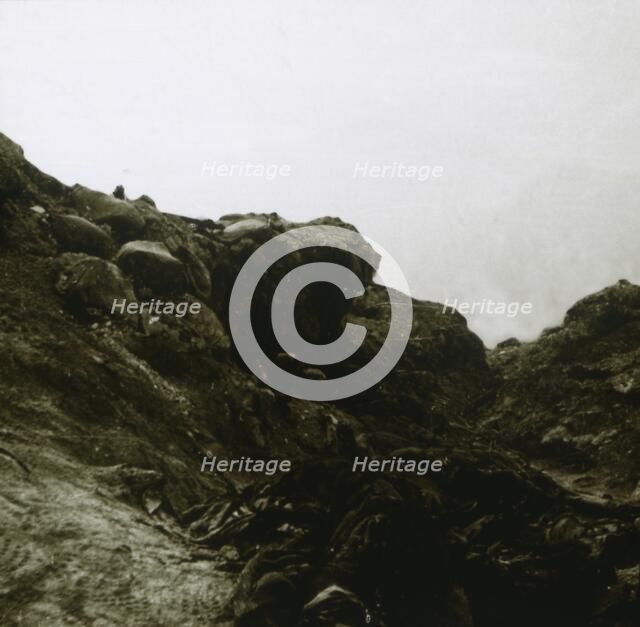 German trench, Combles, Northern France, c1914-c1918. Artist: Unknown.