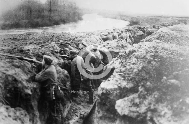 German trenches on the Aisne, between 1914 and c1915. Creator: Bain News Service.