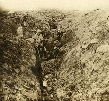 German trenches destroyed by shelling, Verdun, northern France, c1914-c1918