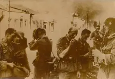 German troops take a break from the battle in Vitebsk, a city in Belarus, May 1944. Creator: Unknown