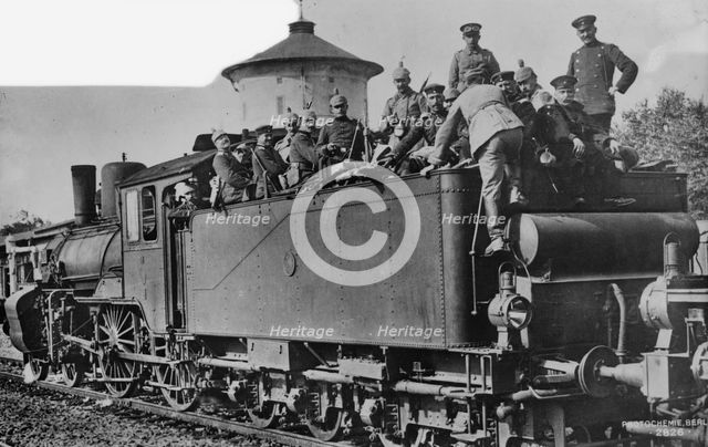 German troops en route to Russia, between c1914 and c1915. Creator: Bain News Service.