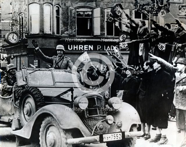German troops enter Austria, 12 March 1938. Creator: Unknown.