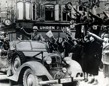 German troops enter Austria, 12 March 1938. Creator: Unknown