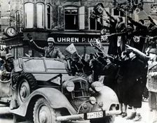 German troops enter Austria, 12 March 1938. Creator: Unknown