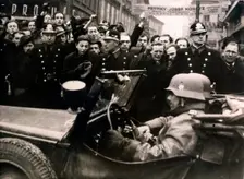 German troops enter Prague, 15th March 1939. Creator: Unknown