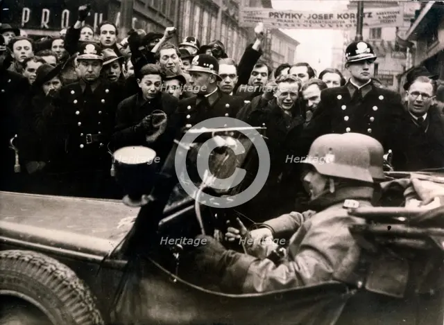 German troops enter Prague, 15th March 1939. Creator: Unknown.