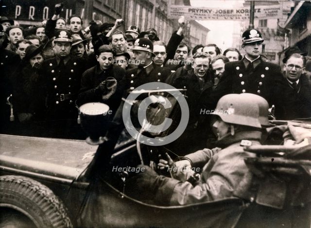 German troops enter Prague, 15th March 1939. Creator: Unknown.