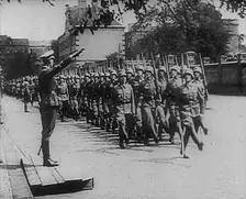 German Troops Goose Stepping, 1943. Creator: British Pathe Ltd