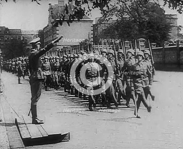 German Troops Goose Stepping, 1943. Creator: British Pathe Ltd.