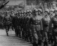 German Troops Goose Stepping, 1943. Creator: British Pathe Ltd