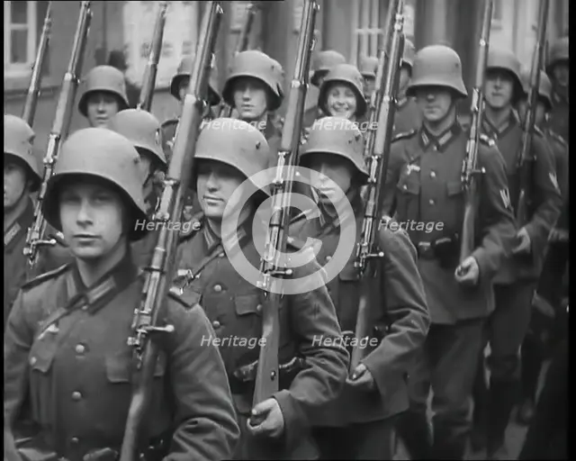 German Troops Moving Through the Rhineland, 1936. Creator: British Pathe Ltd.