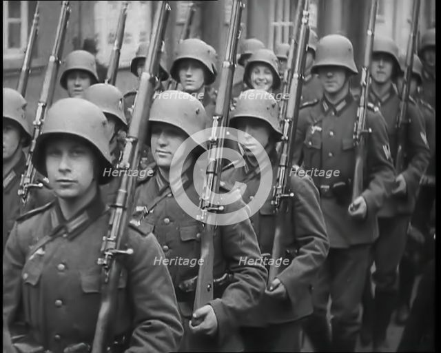 German Troops Moving Through the Rhineland, 1936. Creator: British Pathe Ltd.