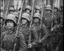 German Troops Moving Through the Rhineland, 1936. Creator: British Pathe Ltd
