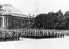 German troops parading before the German commandant of Paris, 8 July 1941