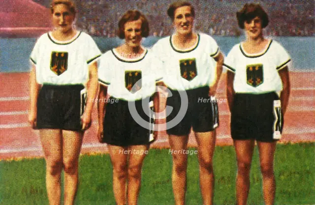 German women's 4 x 100m relay team, 1928. Creator: Unknown.