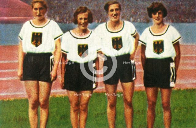 German women's 4 x 100m relay team, 1928. Creator: Unknown.