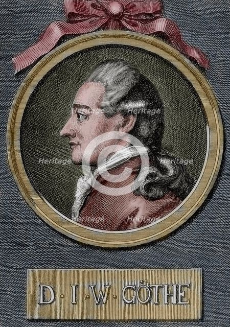 German writer Johann Wolfgang von Goethe, (19th century).  Creator: Unknown.
