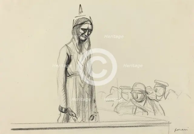Germania before the Judges, c. 1914/1919. Creator: Jean Louis Forain.