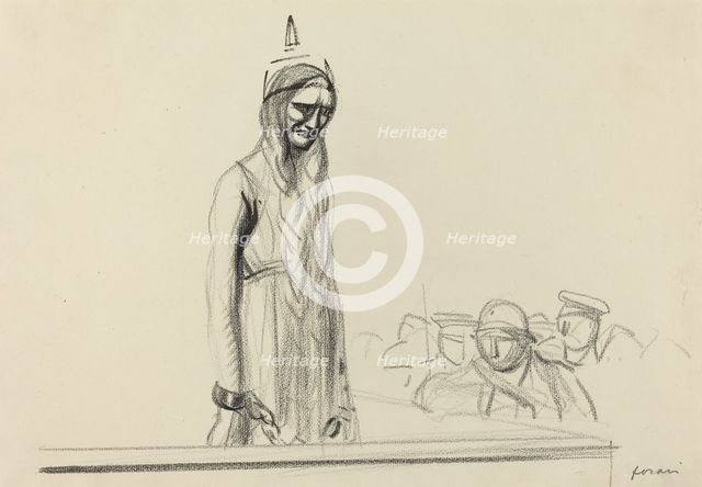 Germania before the Judges, c. 1914/1919. Creator: Jean Louis Forain.
