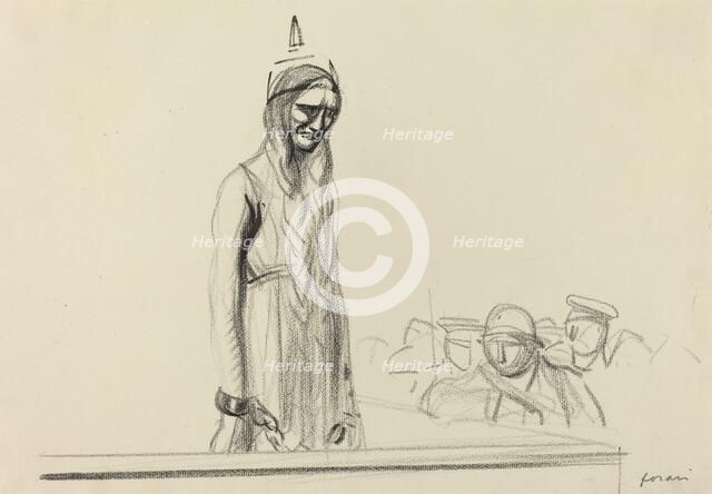 Germania before the Judges, c. 1914/1919. Creator: Jean Louis Forain.