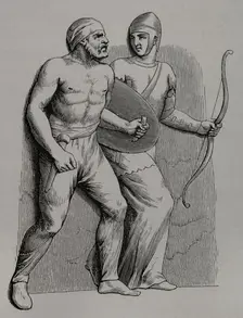 Germanic and Gaul auxiliaries, 1877. Creator: Unknown