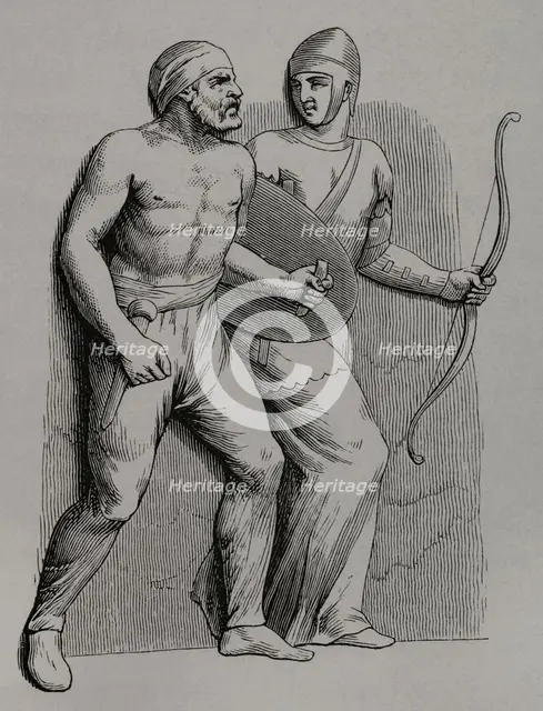 Germanic and Gaul auxiliaries, 1877. Creator: Unknown.