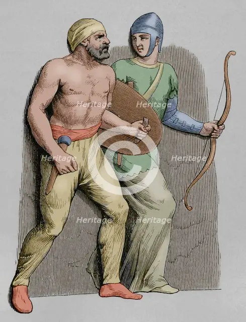 Germanic and Gaul auxiliaries, 1877.  Creator: Unknown.