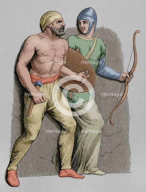 Germanic and Gaul auxiliaries, 1877.  Creator: Unknown.