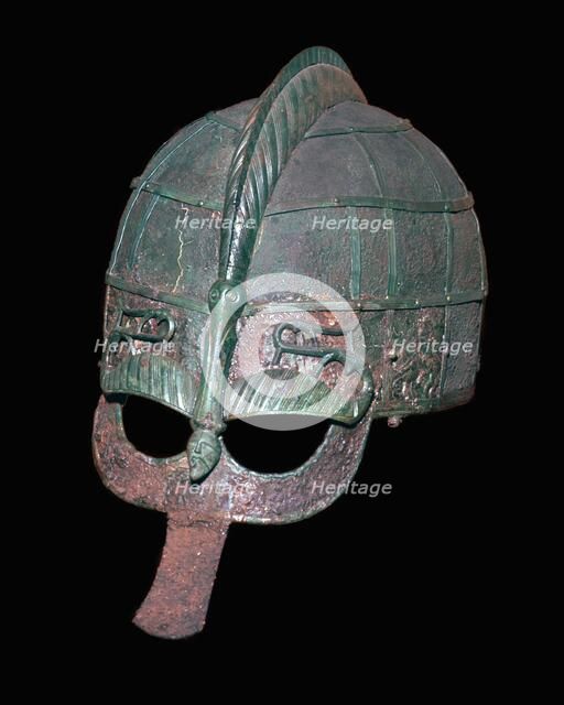 Germanic Iron Age helmet, 7th century. Artist: Unknown