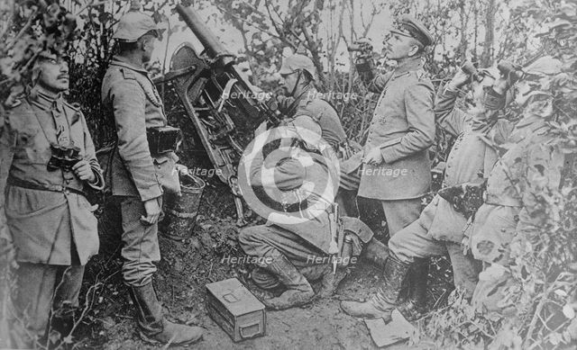 Germans watching for aeroplanes, between c1914 and c1915. Creator: Bain News Service.