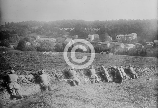 Germans in trenches in Argonne Forest, between 1914 and c1915. Creator: Bain News Service.