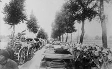 Germans in Belgium, on the way to the front, between c1914 and c1915. Creator: Bain News Service