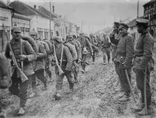 Germans passing thro Paracin, on Belgrad - Nisch Line, between c1910 and c1920. Creator: Bain News Service