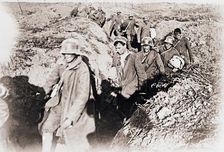 Germans surrendering at Laffaux, northern France, c1914-c1918