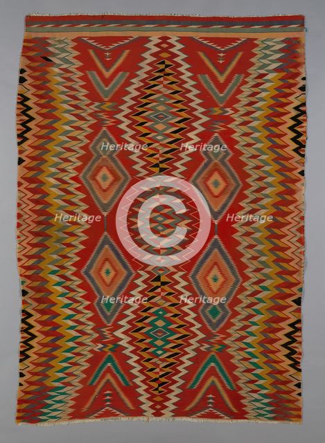 Germantown Eyedazzler Rug, Arizona, c. 1800/90. Creator: Unknown.