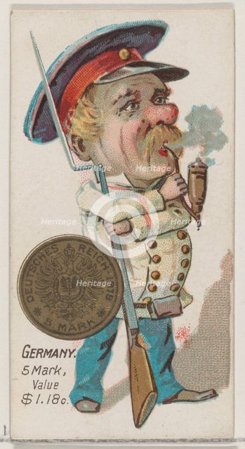 Germany, 5 Mark, from the series Coins of All Nations (N72, variation 1) for Duke brand ci..., 1889. Creator: Unknown.