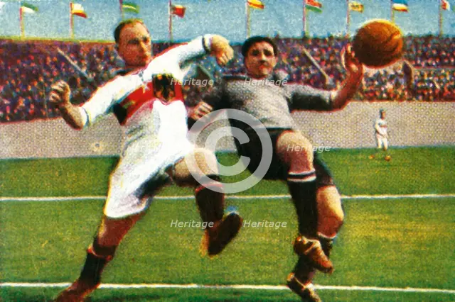 Germany-Uruguay football match, 1928. Creator: Unknown.